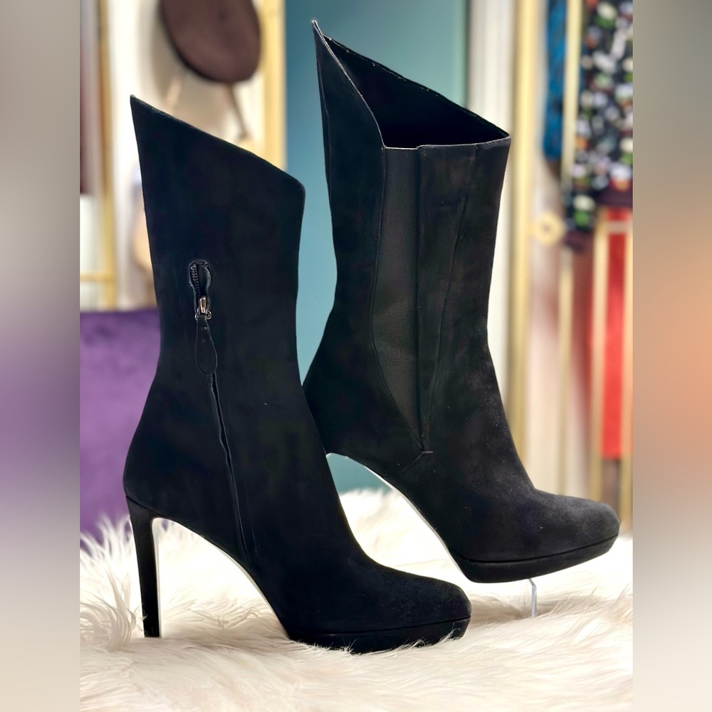 JIL SANDERS MINIMAL ASYMMETRIC STYLE BOOTS